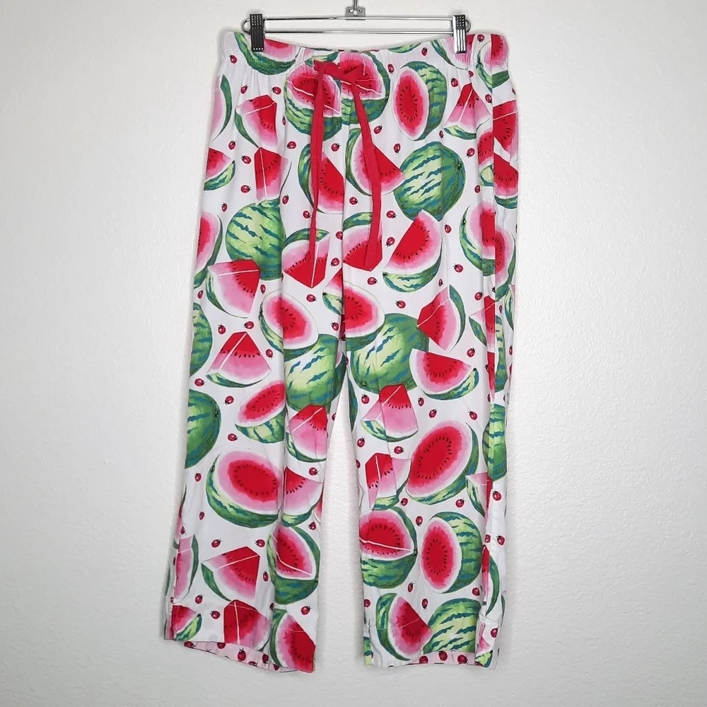 Nick & Nora Watermelon & Ladybugs PJ Bottoms M